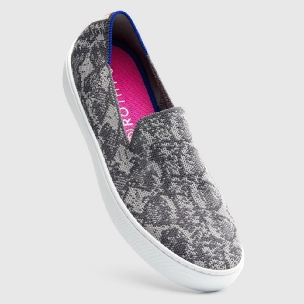 Rothy’s Sneakers Grey Snakeskin 10.5